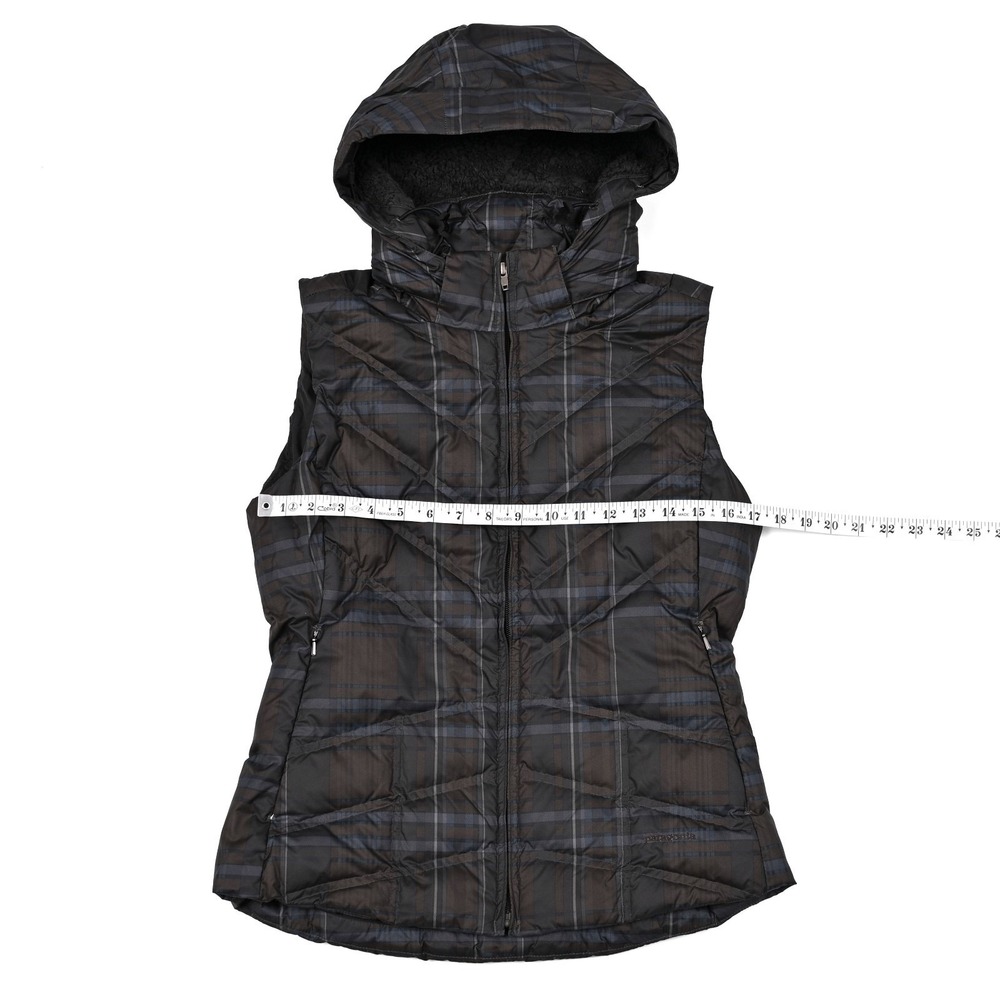 Patagonia Down With It Full Zip Vest Women's Small Plaid Hooded 600 Fill #28395 - Picture 5 of 13